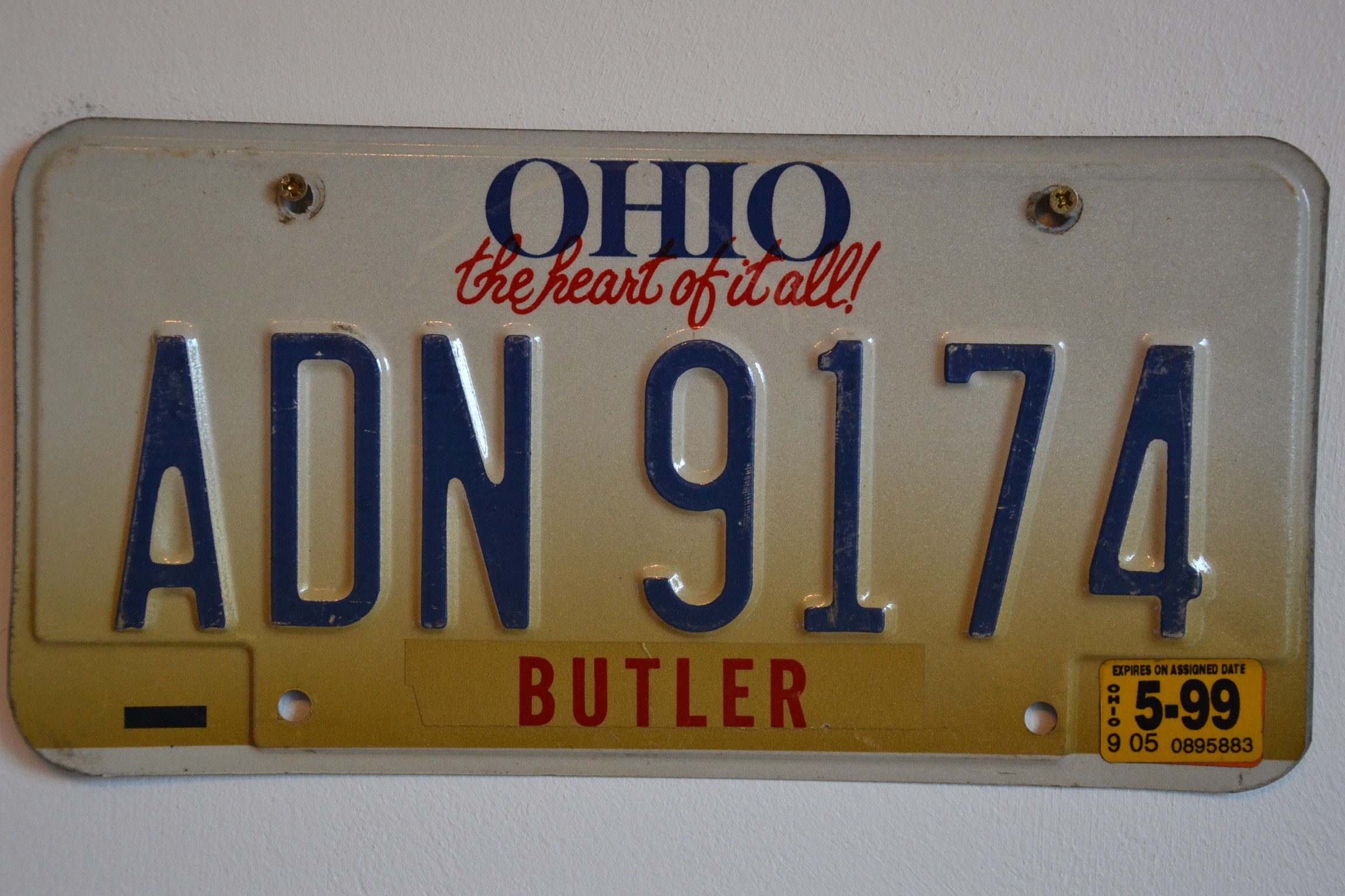 Vintage Ohio 1980 Plaque Immatriculation #210ZF Vintage Ohio 1980 Plaque Immatriculation #210ZF
